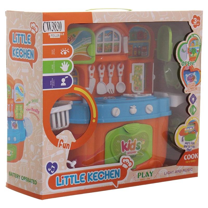 Mini cuisinière avec son et lumière couleur orange